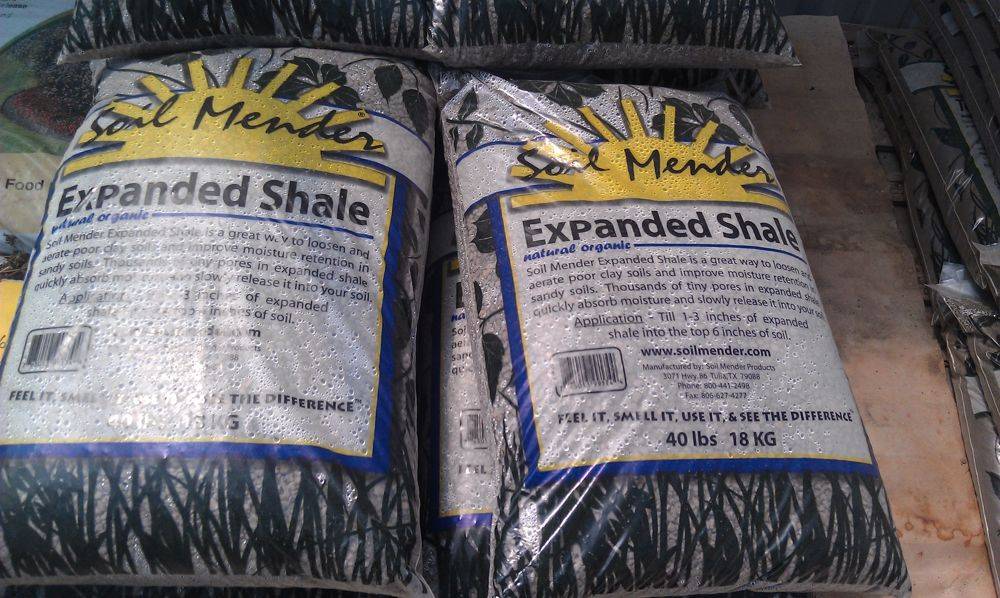 Bagged expanded shale and soil amendments
